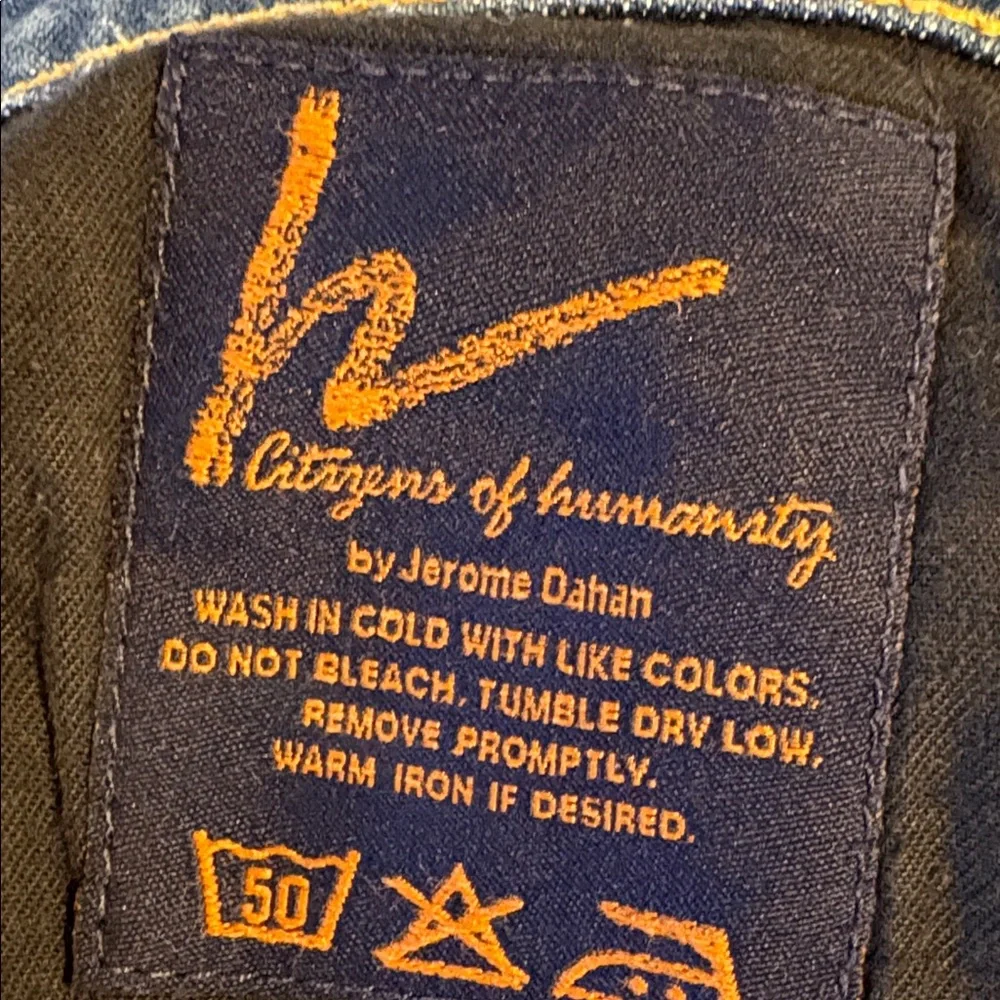 Citizens of Humanity Kelly 001 Low Waist Raw Hem Bootcut Jeans 25
